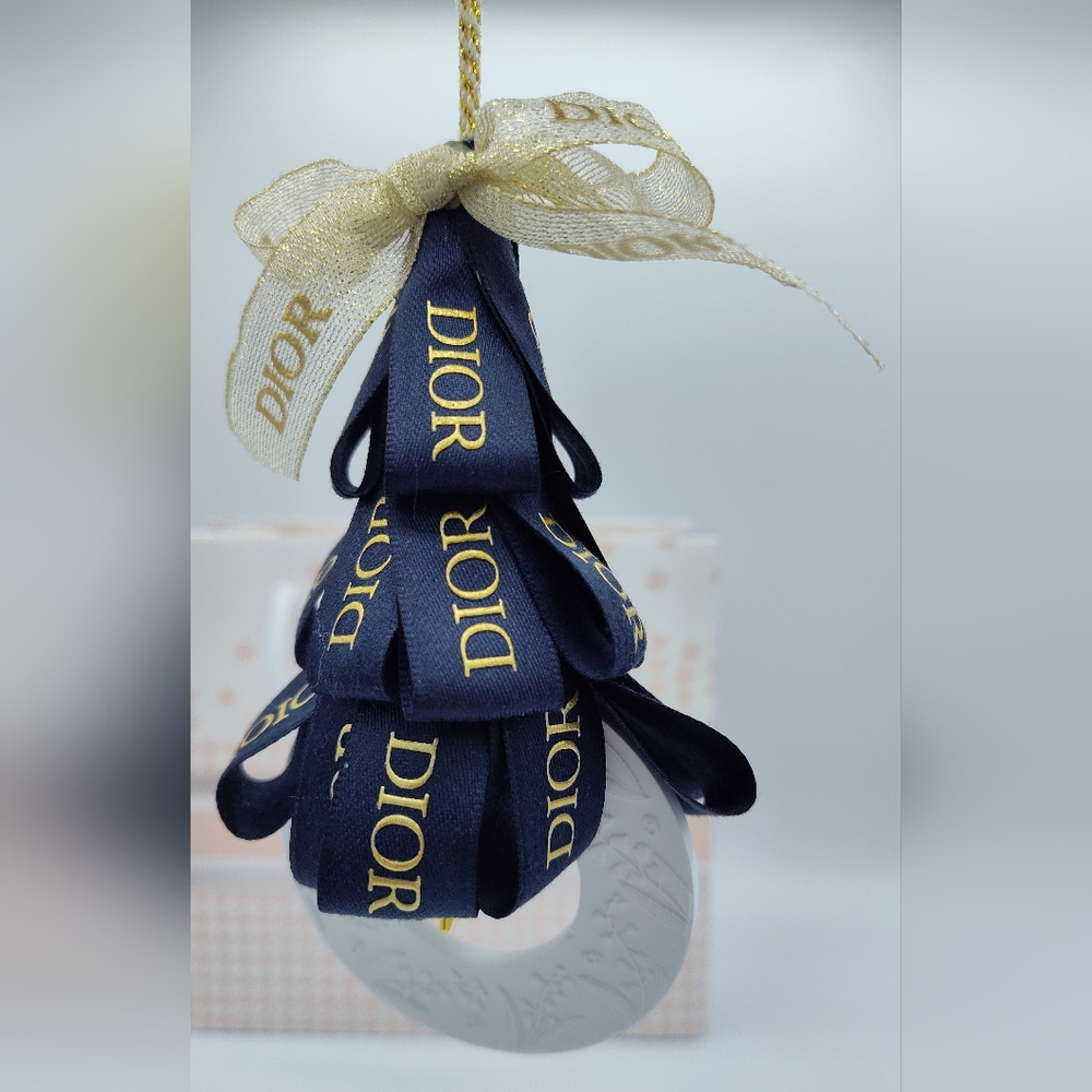 Dior 2022 Navy Holiday Fragrance Stone Ribbon Ornament Gift Box Limited Edition